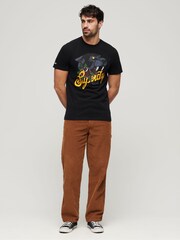 Superdry Black 100% Cotton Tattoo Script T-Shirt - Image 2 of 6