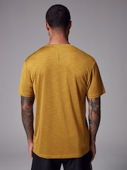 Ochre Yellow Active Gym Training T-Shirt - Image 3 of 10