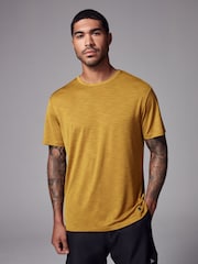 Ochre Yellow Active Gym Training T-Shirt - Image 4 of 10