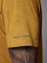 Ochre Yellow Active Gym Training T-Shirt - Image 6 of 10