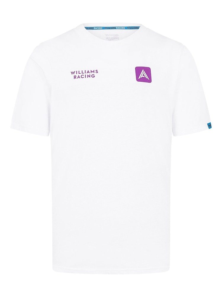 Fanatics 100% Cotton Williams Racing Puma Alex Albon White T-Shirt - Image 3 of 3