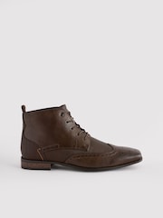 Tan Brown Brogue Chukka Boots - Image 3 of 7