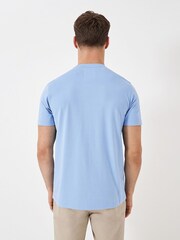 Crew Clothing 100% Cotton Embroidered Double Flag T-Shirt - Image 3 of 4