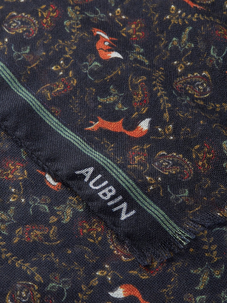 Aubin Caversham Printed Wool Scarf - Image 3 of 3