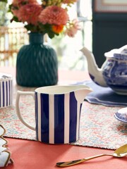 Spode Blue Steccato Milk Jug - Image 2 of 7