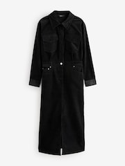 Black Corduroy Midi Dress - Image 5 of 7