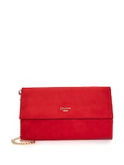 Dune London Red Ballads Structured Foldover Clutch Bag - Image 3 of 6