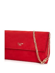 Dune London Red Ballads Structured Foldover Clutch Bag - Image 6 of 6