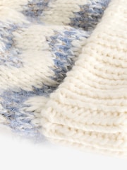 Blue/White Pom Beanie Hat (3-16yrs) - Image 3 of 3