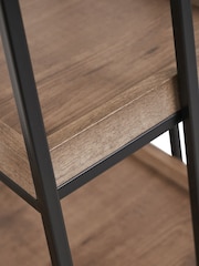 Pacific Natural Brown Wood Veneer and Metal Bar Trolley - Image 6 of 6