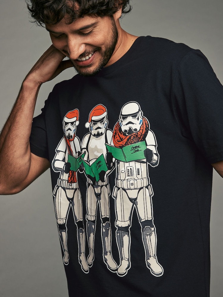 Črna majica Stormtrooper - 100% Bombažna majica z licenco za božič - Slika 1 iz 7