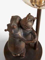 Bronze Dancing Hippos Feature Light - Image 5 of 5