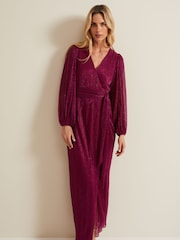 Phase Eight Pink Brielle Wrap Maxi Dress - Image 3 of 7