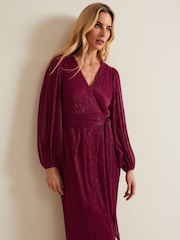 Phase Eight Pink Brielle Wrap Maxi Dress - Image 5 of 7