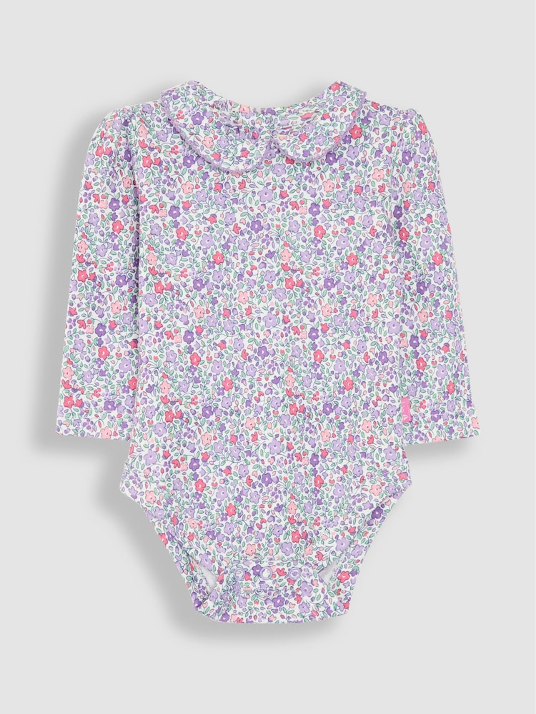 JoJo Maman Bébé Lilac Purple Ditsy Floral Peter Pan Body - Image 1 of 3