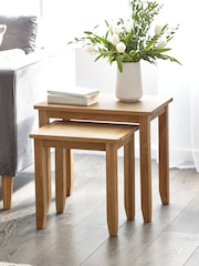 Julian Bowen Brown Mallory Nest Of 2 Tables - Image 1 of 4