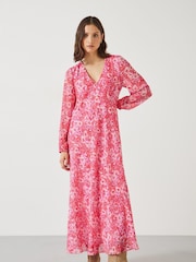 Hush Pink Wray Volume Maxi Dress - Image 1 of 5