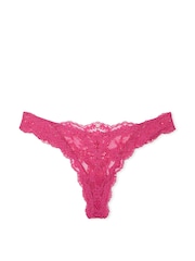 Victoria's Secret Luscious Rose Pink Lace Thong Knickers - Image 3 of 3