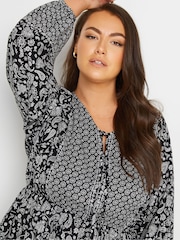 Yours Curve Black Smock Dress - Image 5 of 6