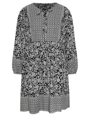 Yours Curve Black Smock Dress - Image 6 of 6
