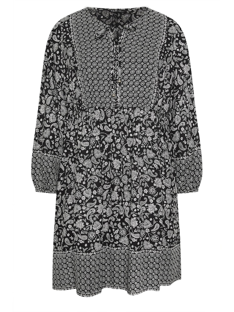 Yours Curve Black Smock Dress - Image 6 of 6
