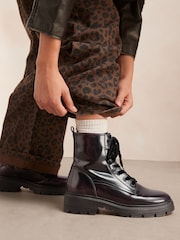 Burgundy Red Standard/Wide Fit Forever Comfort® Lace-Up Boots - Image 1 of 9