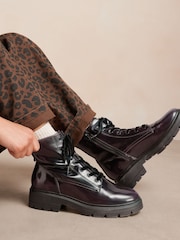 Burgundy Red Standard/Wide Fit Forever Comfort® Lace-Up Boots - Image 3 of 9