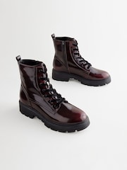 Burgundy Red Standard/Wide Fit Forever Comfort® Lace-Up Boots - Image 5 of 9