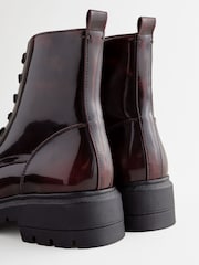 Burgundy Red Standard/Wide Fit Forever Comfort® Lace-Up Boots - Image 8 of 9