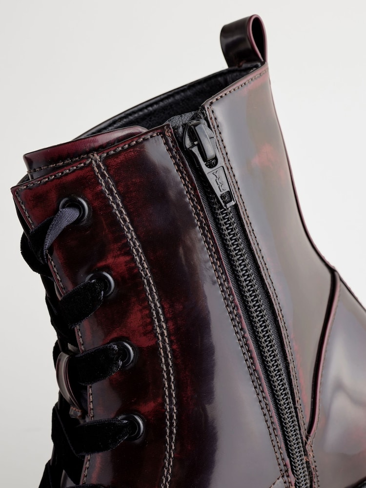 Burgundy Red Standard/Wide Fit Forever Comfort® Lace-Up Boots - Image 9 of 9