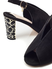 Moda In Pelle Melonia Peep Toe Jewelled Heel Sandals - Image 4 of 4