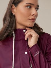 أحمر عنابي - Ilse Jacobsen Straight Fit Lightweight Waterproof Rain Jacket - صورة 2 من 5