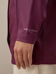 أحمر عنابي - Ilse Jacobsen Straight Fit Lightweight Waterproof Rain Jacket - صورة 3 من 5