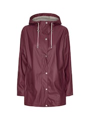 أحمر عنابي - Ilse Jacobsen Straight Fit Lightweight Waterproof Rain Jacket - صورة 4 من 5