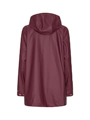 أحمر عنابي - Ilse Jacobsen Straight Fit Lightweight Waterproof Rain Jacket - صورة 5 من 5