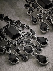 Black Tabitha Simmons Elizabeth Chandelier Earrings - Image 7 of 7
