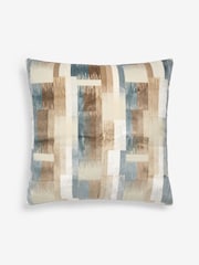 Natural Cut Velvet Retro Etch 59 x 59cm Cushion - Image 3 of 5