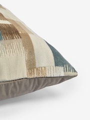 Natural Cut Velvet Retro Etch 59 x 59cm Cushion - Image 5 of 5