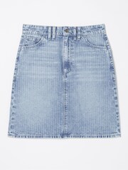 FatFace Athena Blue Stripe Denim Skirt - Image 5 of 5