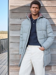 Grey Signature Wool Blend Shower Resistant Nova Fides Puffer Coat - Image 1 of 12