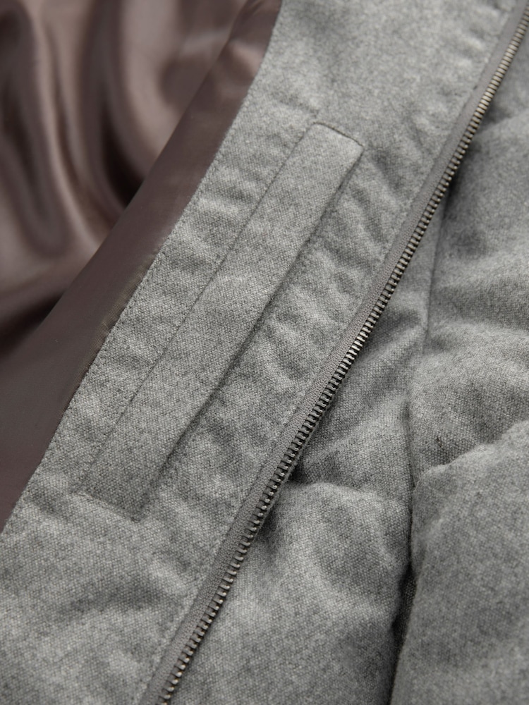 Gris - Signature Wool Blend Résistant à la douche Nova Fides Puffer Coat - Image 10 of 12