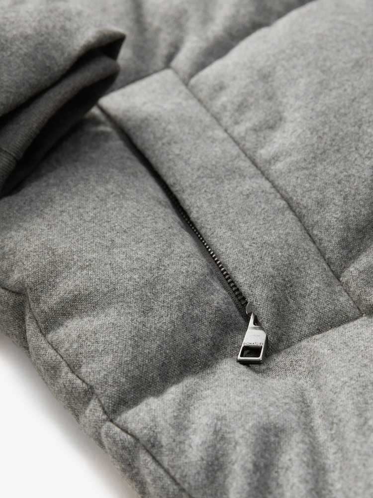 Gris - Signature Wool Blend Résistant à la douche Nova Fides Puffer Coat - Image 9 of 12