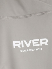 River Island Grey Girls 100% Cotton Active Graphic Tank Set - Image 3 of 4