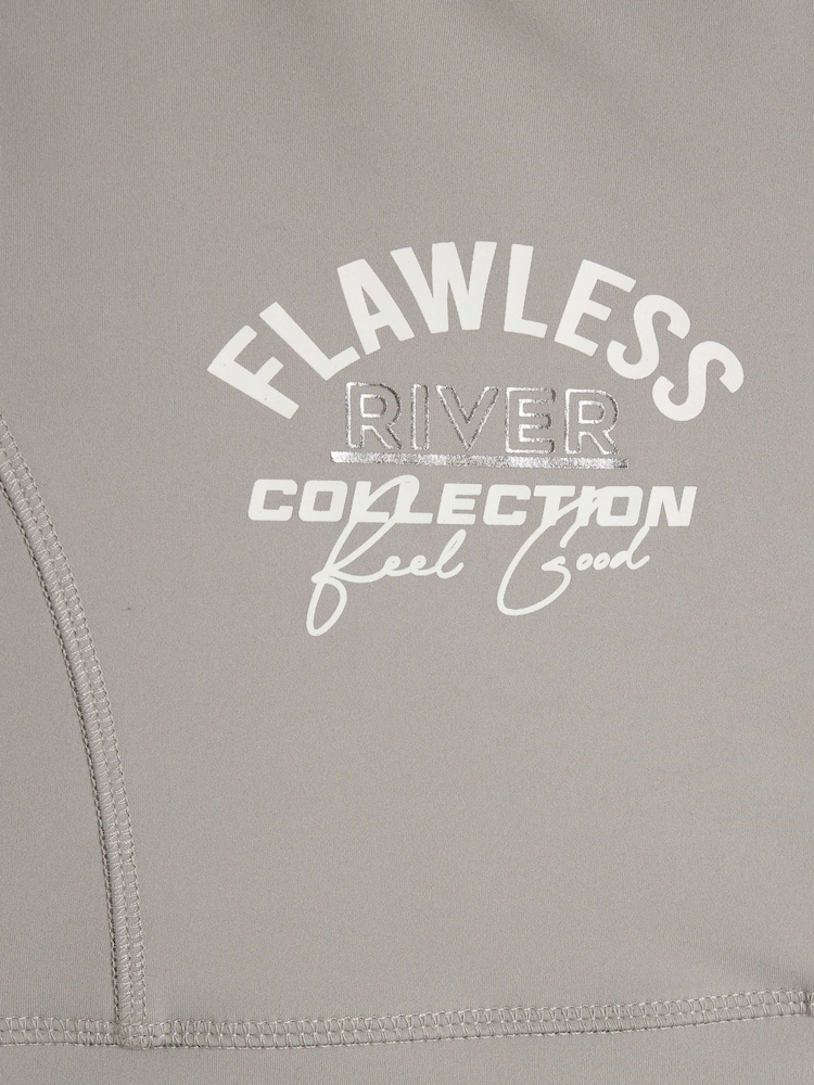 River Island Grey Girls 100% Cotton Active Graphic Tank Set - Image 4 of 4