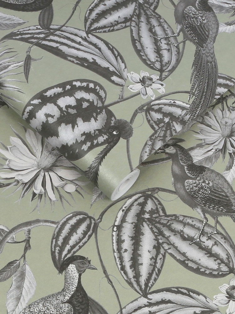 Graham & Brown Green Amhersts Garden Wallpaper Sample - Image 3 of 3