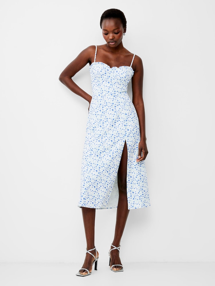 French Connection White Crepe Camille Echo Strappy Dress - Image 1 of 4