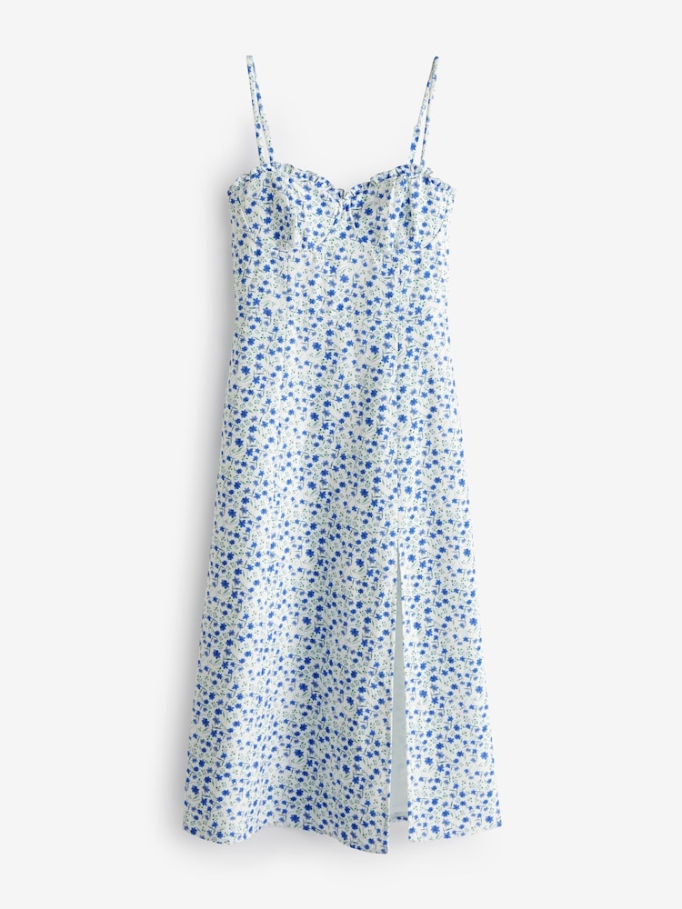 French Connection White Crepe Camille Echo Strappy Dress - Image 4 of 4