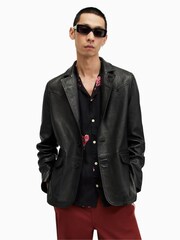 AllSaints Black Hunter Blazer - Image 1 of 8