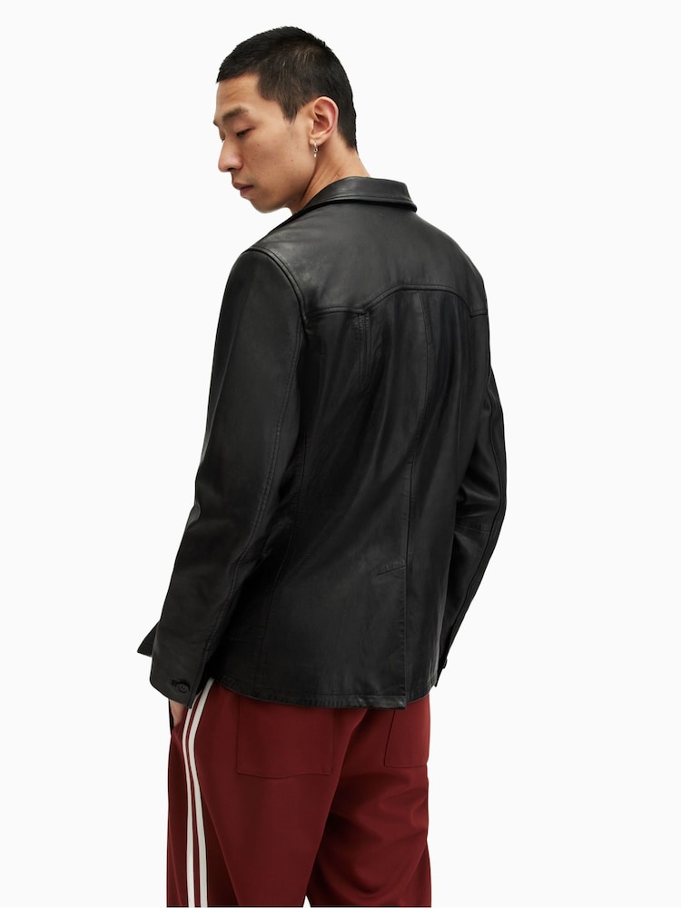 AllSaints Black Hunter Blazer - Image 2 of 8 AllSaints Black Hunter Blazer - Image 2 of 8