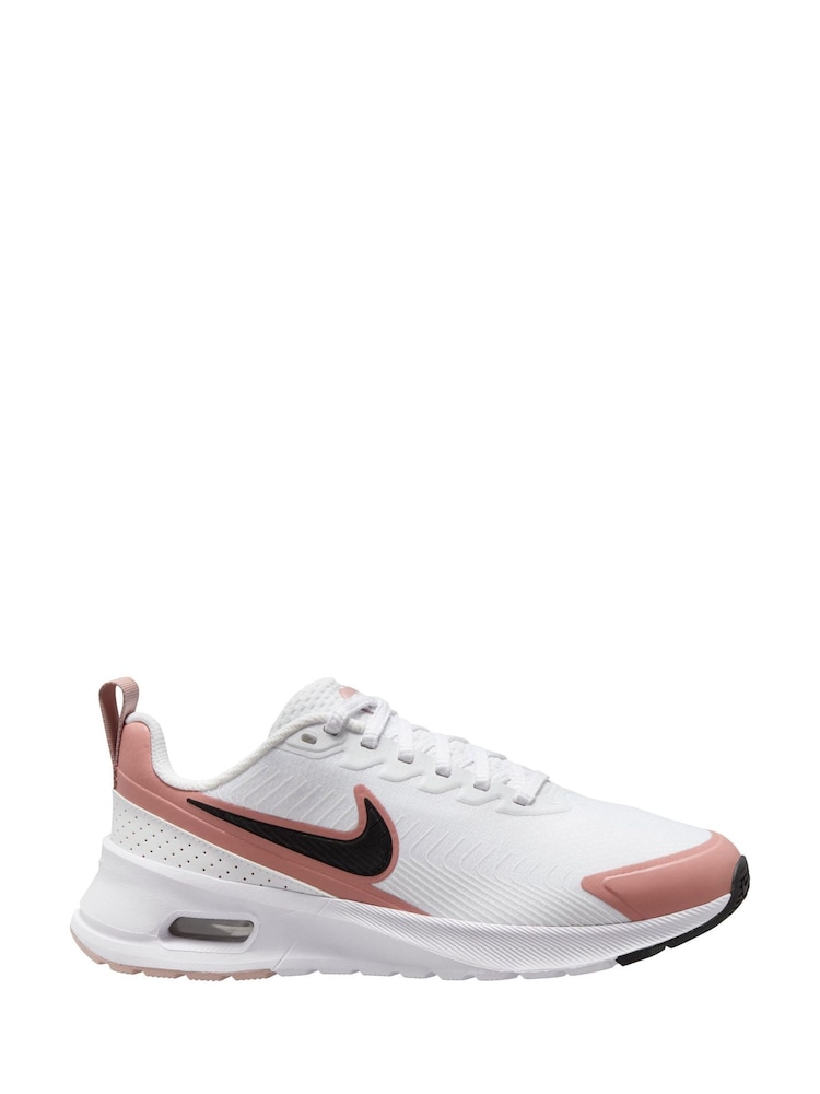 Nike White/Coral Air Max Nuaxis Trainers - Image 1 of 4